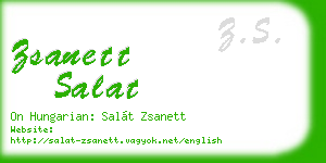 zsanett salat business card