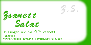 zsanett salat business card